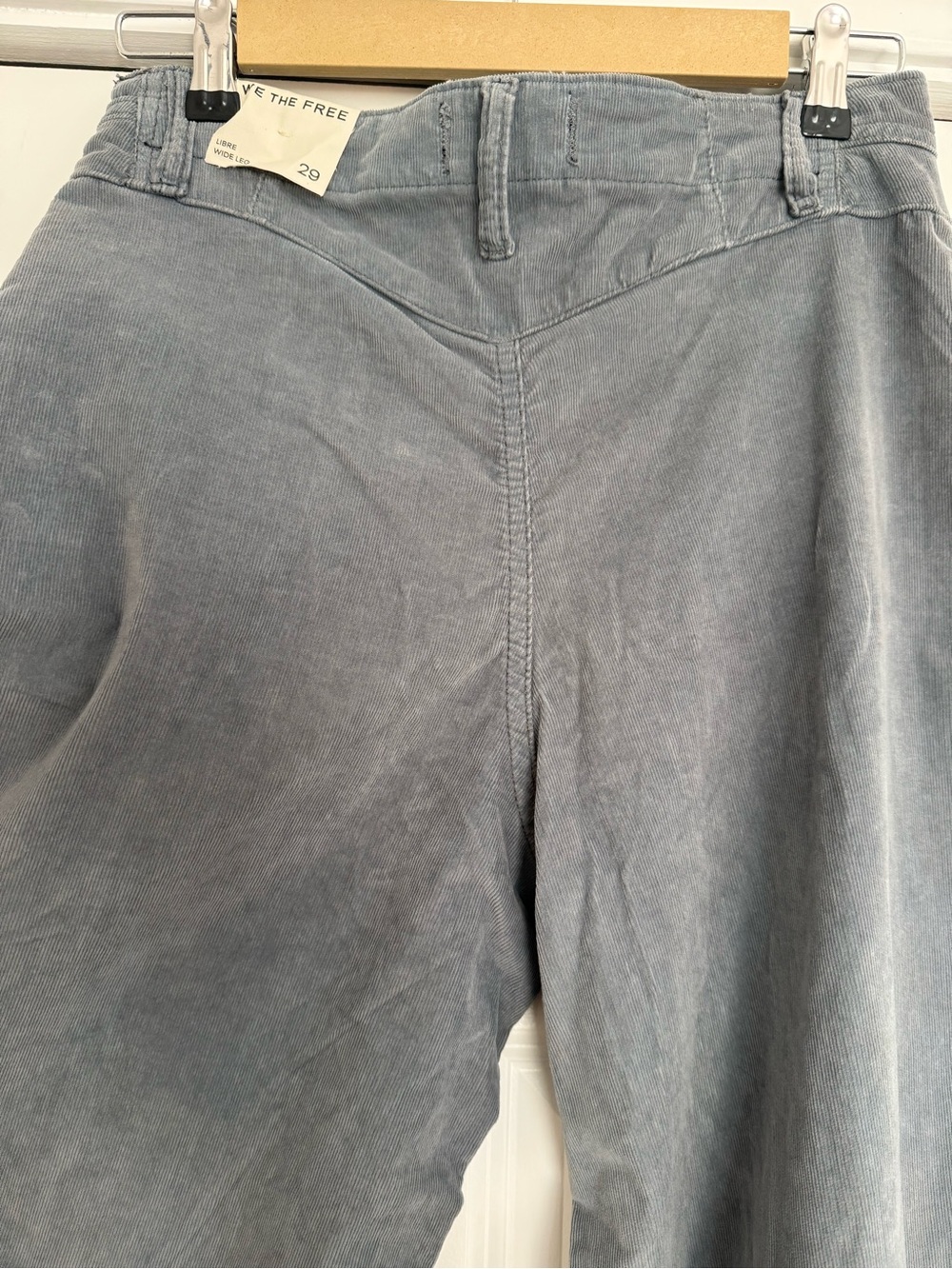 We The Free Libre Cord Wide Leg Cord Mockingbird Light Grey. - Picture 8 of 13